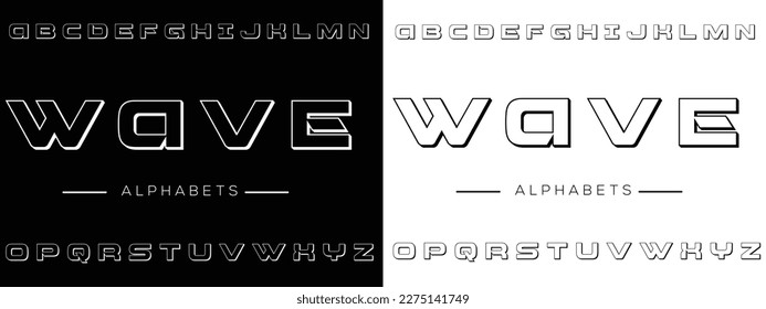 Abstract Fashion font alphabet. Minimal modern urban fonts for logo, brand etc. Typography typeface uppercase lowercase and number. vector illustration