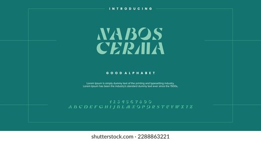 Abstract Fashion font alphabet. Minimal modern urban fonts for logo, brand etc. Typography typeface uppercase lowercase and number. vector illustration