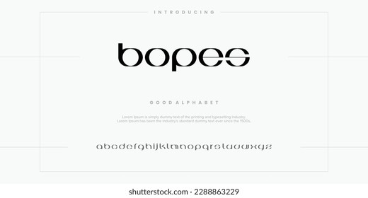 Abstract Fashion font alphabet. Minimal modern urban fonts for logo, brand etc. Typography typeface uppercase lowercase and number. vector illustration