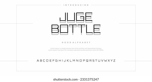 Abstract Fashion font alphabet. Minimal modern urban fonts for logo, brand etc. Typography typeface uppercase lowercase and number. vector illustration