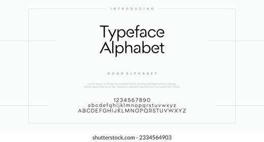 Abstract Fashion font alphabet. Minimal modern urban fonts for logo, brand etc. Typography typeface uppercase lowercase and number. vector illustration