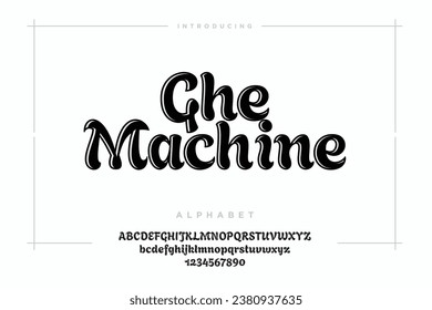 Abstract Fashion font alphabet. Minimal modern urban fonts. vector illustration