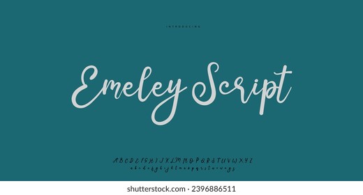 Abstract Fashion font alphabet. Minimal modern urban fonts for logo, brand etc. Typography Calligraphy typeface uppercase lowercase and number. vector illustration