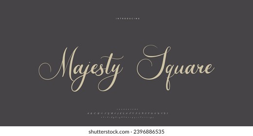 Abstract Fashion font alphabet. Minimal modern urban fonts for logo, brand etc. Typography Calligraphy typeface uppercase lowercase and number. vector illustration