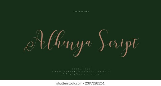 Abstract Fashion font alphabet. Minimal modern urban fonts for logo, brand etc. Typography Calligraphy typeface uppercase lowercase and number. vector illustration