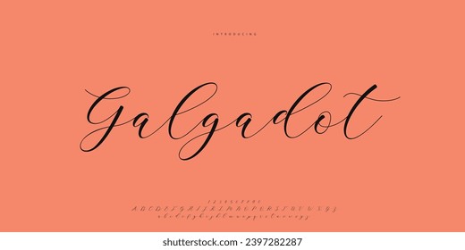 Abstract Fashion font alphabet. Minimal modern urban fonts for logo, brand etc. Typography Calligraphy typeface uppercase lowercase and number. vector illustration