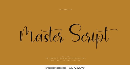 Abstract Fashion font alphabet. Minimal modern urban fonts for logo, brand etc. Typography Calligraphy typeface uppercase lowercase and number. vector illustration