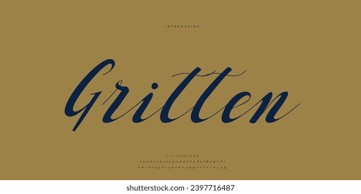 Abstract Fashion font alphabet. Minimal modern urban fonts for logo, brand etc. Typography Calligraphy typeface uppercase lowercase and number. vector illustration
