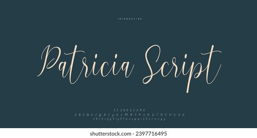 Abstract Fashion font alphabet. Minimal modern urban fonts for logo, brand etc. Typography Calligraphy typeface uppercase lowercase and number. vector illustration
