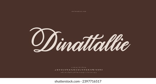 Abstract Fashion font alphabet. Minimal modern urban fonts for logo, brand etc. Typography Calligraphy typeface uppercase lowercase and number. vector illustration
