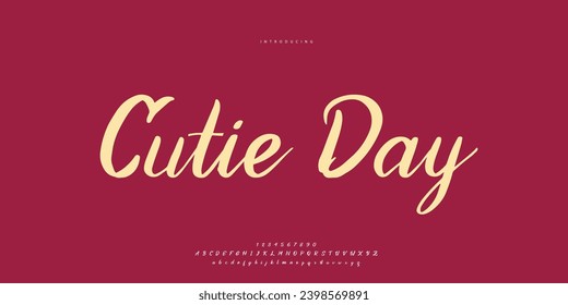 Abstract Fashion font alphabet. Minimal modern urban fonts for logo, brand etc. Typography Calligraphy typeface uppercase lowercase and number. vector illustration
