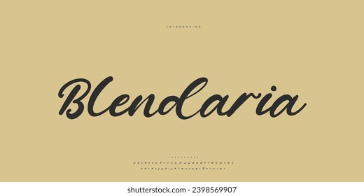 Abstract Fashion font alphabet. Minimal modern urban fonts for logo, brand etc. Typography Calligraphy typeface uppercase lowercase and number. vector illustration
