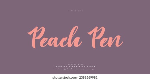 Abstract Fashion font alphabet. Minimal modern urban fonts for logo, brand etc. Typography Calligraphy typeface uppercase lowercase and number. vector illustration
