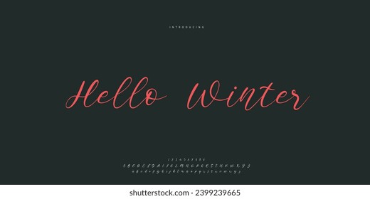 Abstract Fashion font alphabet. Minimal modern urban fonts for logo, brand etc. Typography Calligraphy typeface uppercase lowercase and number. vector illustration
