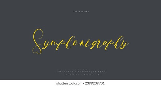 Abstract Fashion font alphabet. Minimal modern urban fonts for logo, brand etc. Typography Calligraphy typeface uppercase lowercase and number. vector illustration
