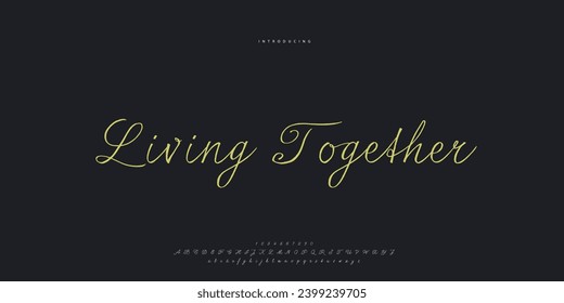 Abstract Fashion font alphabet. Minimal modern urban fonts for logo, brand etc. Typography Calligraphy typeface uppercase lowercase and number. vector illustration
