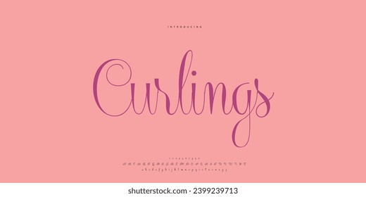 Abstract Fashion font alphabet. Minimal modern urban fonts for logo, brand etc. Typography Calligraphy typeface uppercase lowercase and number. vector illustration
