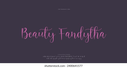 Abstract Fashion font alphabet. Minimal modern urban fonts for logo, brand etc. Typography Calligraphy typeface uppercase lowercase and number. vector illustration
