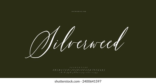 Abstract Fashion font alphabet. Minimal modern urban fonts for logo, brand etc. Typography Calligraphy typeface uppercase lowercase and number. vector illustration
