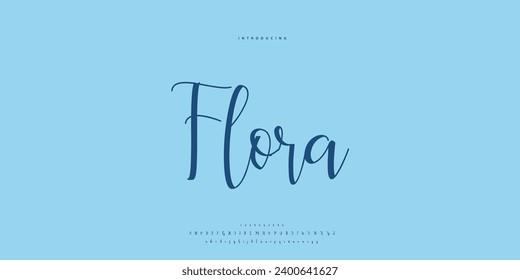 Abstract Fashion font alphabet. Minimal modern urban fonts for logo, brand etc. Typography Calligraphy typeface uppercase lowercase and number. vector illustration
