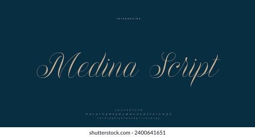 Abstract Fashion font alphabet. Minimal modern urban fonts for logo, brand etc. Typography Calligraphy typeface uppercase lowercase and number. vector illustration
