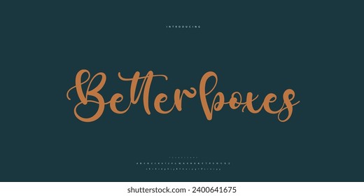 Abstract Fashion font alphabet. Minimal modern urban fonts for logo, brand etc. Typography Calligraphy typeface uppercase lowercase and number. vector illustration
