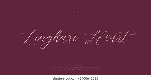 Abstract Fashion font alphabet. Minimal modern urban fonts for logo, brand etc. Typography Calligraphy typeface uppercase lowercase and number. vector illustration
