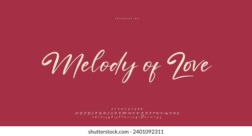 Abstract Fashion font alphabet. Minimal modern urban fonts for logo, brand etc. Typography Calligraphy typeface uppercase lowercase and number. vector illustration
