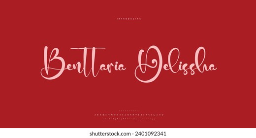 Abstract Fashion font alphabet. Minimal modern urban fonts for logo, brand etc. Typography Calligraphy typeface uppercase lowercase and number. vector illustration
