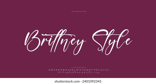 Abstract Fashion font alphabet. Minimal modern urban fonts for logo, brand etc. Typography Calligraphy typeface uppercase lowercase and number. vector illustration
