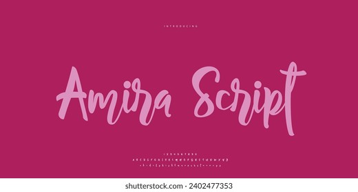 Abstract Fashion font alphabet. Minimal modern urban fonts for logo, brand etc. Typography Calligraphy typeface uppercase lowercase and number. vector illustration
