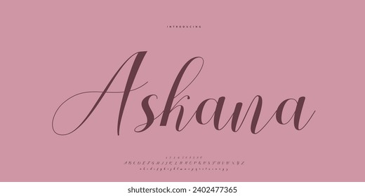 Abstract Fashion font alphabet. Minimal modern urban fonts for logo, brand etc. Typography Calligraphy typeface uppercase lowercase and number. vector illustration
