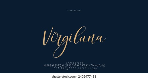 Abstract Fashion font alphabet. Minimal modern urban fonts for logo, brand etc. Typography Calligraphy typeface uppercase lowercase and number. vector illustration
