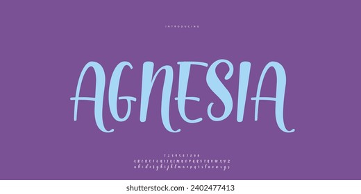 Abstract Fashion font alphabet. Minimal modern urban fonts for logo, brand etc. Typography Calligraphy typeface uppercase lowercase and number. vector illustration
