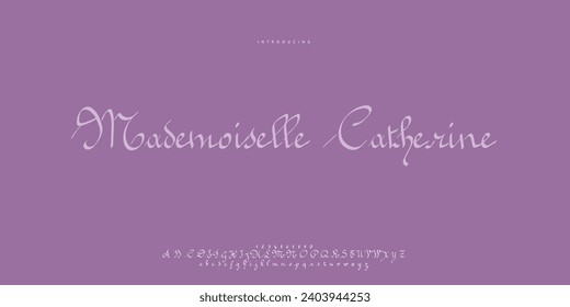 Abstract Fashion font alphabet. Minimal modern urban fonts for logo, brand etc. Typography Calligraphy typeface uppercase lowercase and number. vector illustration
