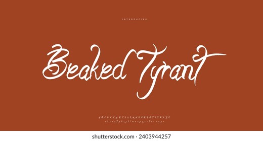 Abstract Fashion font alphabet. Minimal modern urban fonts for logo, brand etc. Typography Calligraphy typeface uppercase lowercase and number. vector illustration
