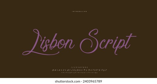 Abstract Fashion font alphabet. Minimal modern urban fonts for logo, brand etc. Typography Calligraphy typeface uppercase lowercase and number. vector illustration
