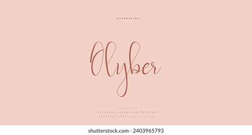 Abstract Fashion font alphabet. Minimal modern urban fonts for logo, brand etc. Typography Calligraphy typeface uppercase lowercase and number. vector illustration

