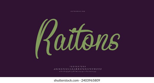 Abstract Fashion font alphabet. Minimal modern urban fonts for logo, brand etc. Typography Calligraphy typeface uppercase lowercase and number. vector illustration
