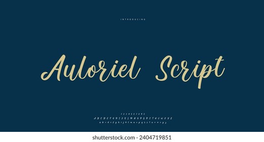 Abstract Fashion font alphabet. Minimal modern urban fonts for logo, brand etc. Typography Calligraphy typeface uppercase lowercase and number. vector illustration
