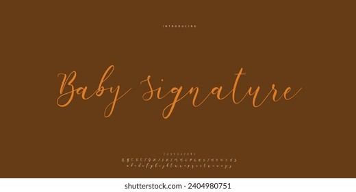 Abstract Fashion font alphabet. Minimal modern urban fonts for logo, brand etc. Typography Calligraphy typeface uppercase lowercase and number. vector illustration
