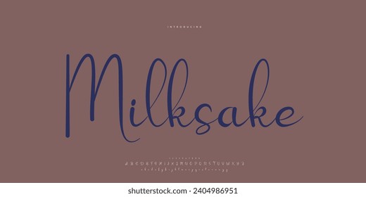 Abstract Fashion font alphabet. Minimal modern urban fonts for logo, brand etc. Typography Calligraphy typeface uppercase lowercase and number. vector illustration
