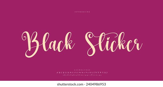 Abstract Fashion font alphabet. Minimal modern urban fonts for logo, brand etc. Typography Calligraphy typeface uppercase lowercase and number. vector illustration
