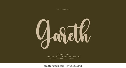 Abstract Fashion font alphabet. Minimal modern urban fonts for logo, brand etc. Typography Calligraphy typeface uppercase lowercase and number. vector illustration
