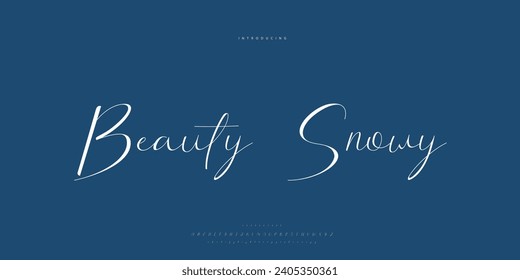 Abstract Fashion font alphabet. Minimal modern urban fonts for logo, brand etc. Typography Calligraphy typeface uppercase lowercase and number. vector illustration
