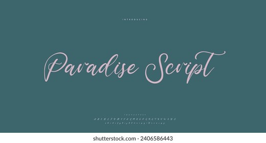 Abstract Fashion font alphabet. Minimal modern urban fonts for logo, brand etc. Typography Calligraphy typeface uppercase lowercase and number. vector illustration
