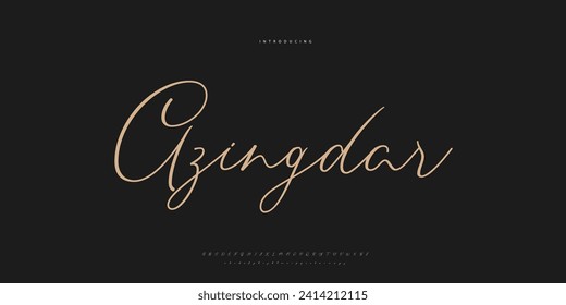 Abstract Fashion font alphabet. Minimal modern urban fonts for logo, brand etc. Typography Calligraphy typeface uppercase lowercase and number. vector illustration
