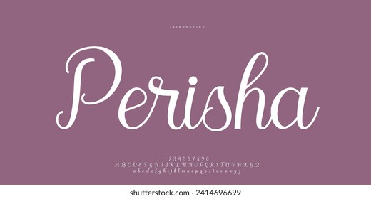 Abstract Fashion font alphabet. Minimal modern urban fonts for logo, brand etc. Typography Calligraphy typeface uppercase lowercase and number. vector illustration
