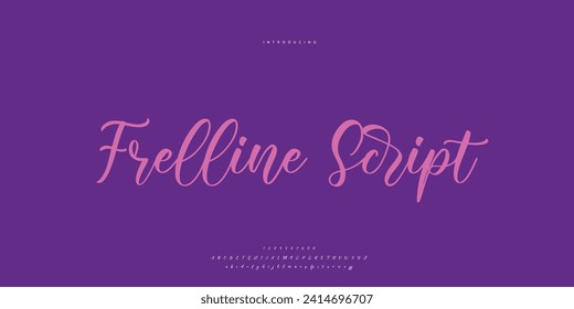 Abstract Fashion font alphabet. Minimal modern urban fonts for logo, brand etc. Typography Calligraphy typeface uppercase lowercase and number. vector illustration
