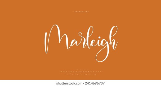 Abstract Fashion font alphabet. Minimal modern urban fonts for logo, brand etc. Typography Calligraphy typeface uppercase lowercase and number. vector illustration
